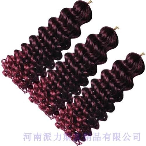 Free Shipping Goddess Ocean Wave 12" 120G/Pcs Deep Wave Hair Bulk Curl Crochet Hair Braids Synthetic Braiding Hair Extensions