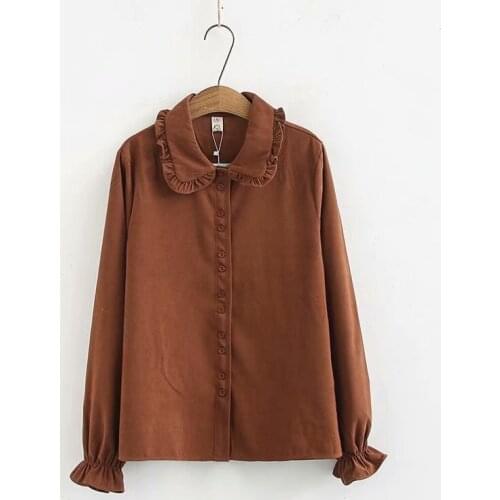 Plus Size Women Blouse Solid OL White Cute Tops