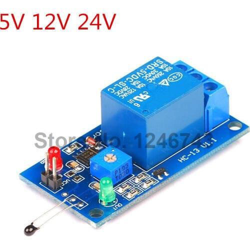 1 Channel 5V 12V Thermal Sensor Module Relay Module Thermistor Temperature Sensor Module