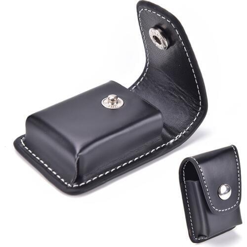 1Pc Windproof Zip Cigarette Lighter Gift Bag Small Box Case For Zippo Super Match High Leather Cover Men Box Holde