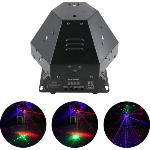 11 Eyes RGB Moving Ray Beam 8 Gobos DMX Projector Laser Music Lights Xmas DJ Party Disco Stage Effect Lighting Moving Head Lamp