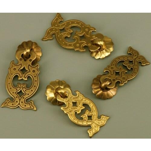 1x Antique Brass Chinese Ancient Fish Pendant Handle Pull Knob for Furniture Closet Box Cabinet Drawer Knob