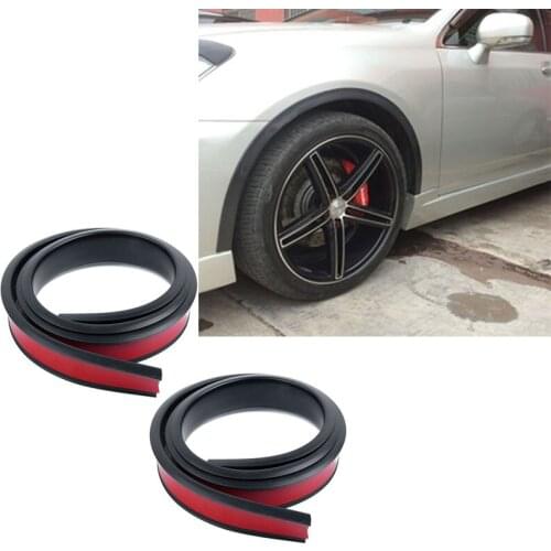 2pcs Car Wheel Protection Universal Rubber Arch Protector Car Fender 1.5M Anti-collision Strips Car Wheel Flares Sticker