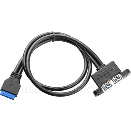 20pin rotation usb3.0 two external Board 20P conversion line transfected lockable panel USB3.0