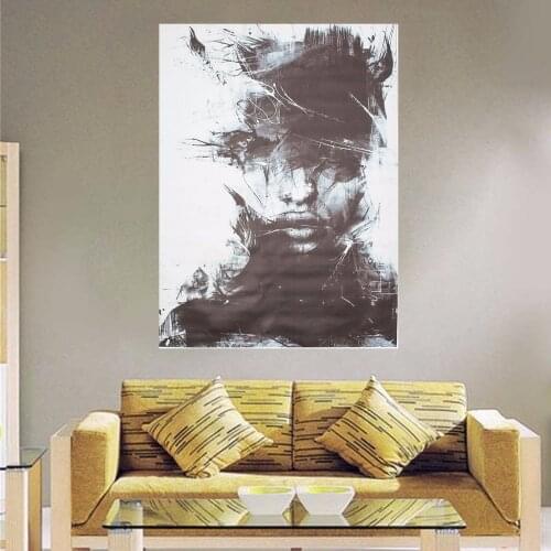 Abstract Figure Canvas Painging Cuadros Decoracion Salon Cool Man Wall Pictures for Living Room Unframed Canvas Printings Ink