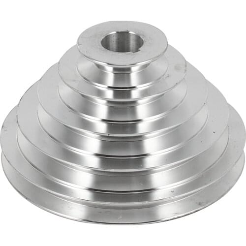 25mm Bore Aluminum Pagoda Wheel A Type 5 Step Pagoda Pulley Wheel for V-Belt Timing Belt