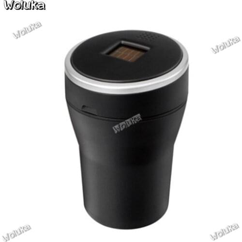 Vehicle-mounted solar charging ashtray with LED night light creative high temperature resistant ashtray CD50 Q06