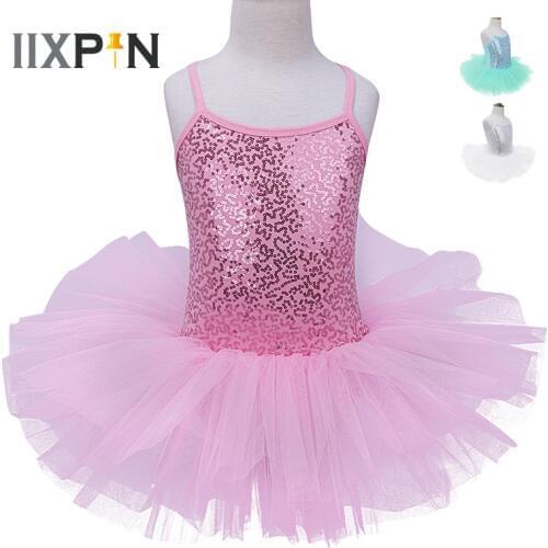 Kids Girls Tutu Ballet Dress Sequined Dance Leotard Gymnastics Ballerina Leotards for Girls Professional Ballet Toddler Leotard