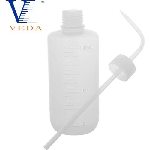 500ml Safety Wash Bottle Squeeze Bottle LDPE Squirt Bottle with Narrow Mouth Label Tattoo Bottle For Chemistry/Gardening(17oz)