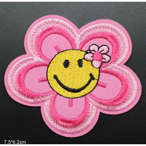 Flower Sunflower Cherry Butterfly Embroidered Clothes Patch For Clothing Girls Women Iron on Patch Wholesale