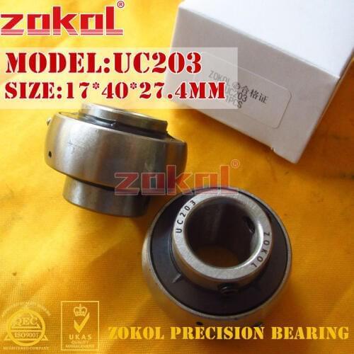 ZOKOL bearing UC203 90503 Pillow Block Ball Bearing 17*40*27.4mm
