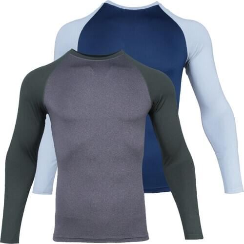 Long Sleeve Fitness Gym Clothes Mens Running T Shirt Compression Autumn Sport Shirts Cycling Stretch Sports Clothing Male Shirt