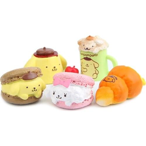 1Piece Kawaii Food Figurine Cute Pudding Dog Fairy Garden Miniatures Ornaments Home Decoration Accessories Resin Craft Supplies
