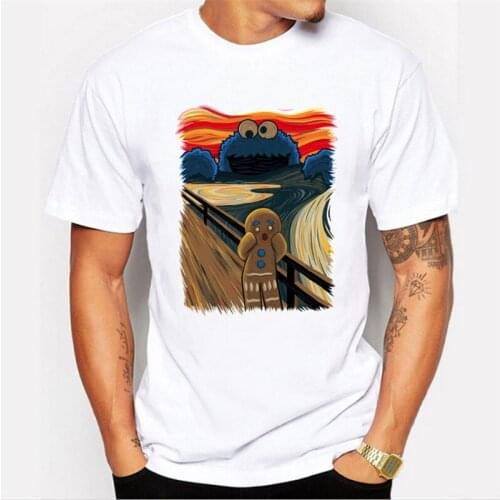 Papertiger Classic White T-shirt Fashion Crayon Drawing Blue Big People Brown Little People Printed T-shirt