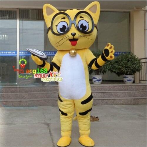 Cat Mascot Costume Adult Cosplay Fursuit Fancy Dress Costume Party Set Animal Birthday Gift Halloween Costumes for Women and Man