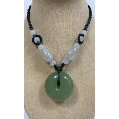 Hot Selling Natural Ladies Fashion Jade Pendant Sweater Chain Jewelry Gift Necklace for Women
