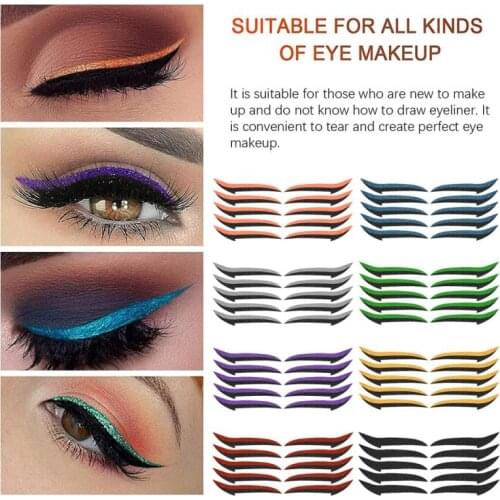 Eyeliner Sticker False Eyelashes Eye Makeup Sticker Glitter Waterproof Reusable Lazy Delicate Eye Makeup