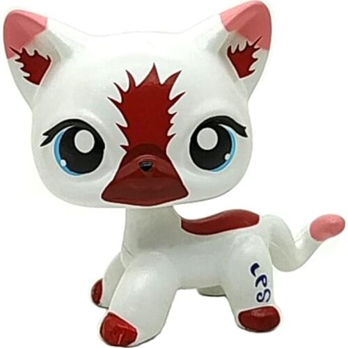 2021 NEW Lps one piece Toy Cat Pet Shop Toy Pink Dog Black Short Hair Cat Collection Action Standing Role Playin Childrens Gift