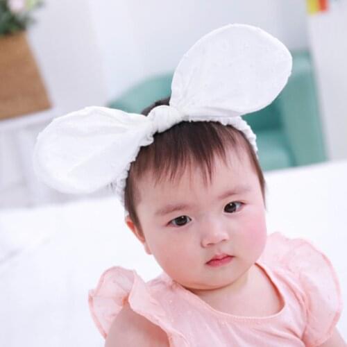 Hair Bandage Tie Band Headband Bow Turban For Children Kids Headwear Baby Girl Accessories Bowknot Big Rabbit Ear Newborn