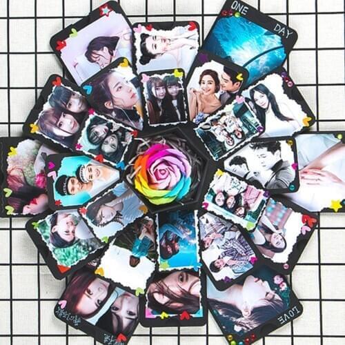Tronzo Surprise Explosion Box Diy Handmade Scrapbook Photo Album Hexagon Valentine Wedding Gift Box Anniversary Gifts For Women