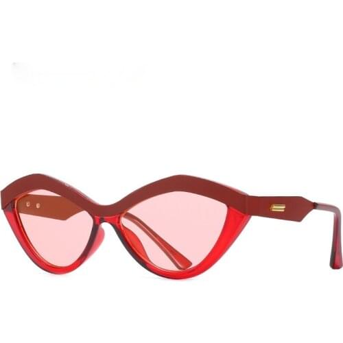 Popular Fashion Cat Eye Oval Sunglasses Women Retro Designer Men Colorful Mirror Shades UV400 Sun Glasses