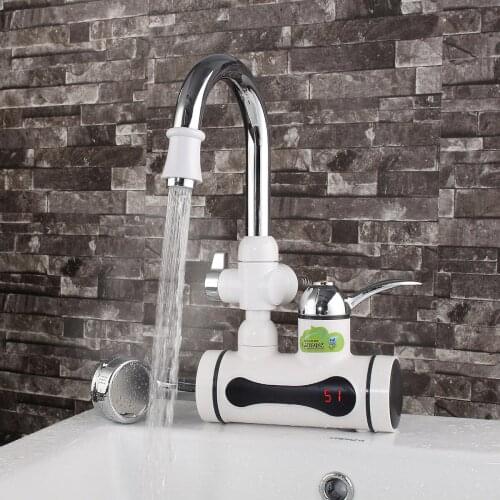 LED Digital Electric Water Heater Mixer Tap Kitchen Sink Faucet Instant Tankless