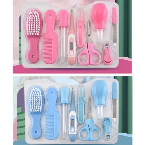New 9/10/13pcs/Set Newborn Baby Kids Nail Hair Health Care Thermometer Grooming Brush Kit High Quality With Box Packing