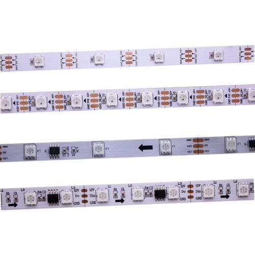 1m/2M/3M/4M/5m WS2811S WS2812B 30/60/144 pixels/leds/m Smart led pixel strip,Black/White PCB,WS2812 IC ,IP30/IP65/IP67 DC5V 12V