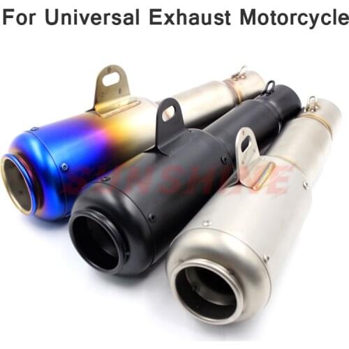 Echappement Moto Exhaust Universal Motorcycle Muffler Slip on Motorcross Pipe Modified Pitbike For Z900 RC390 Z650 CBR500 NMAX