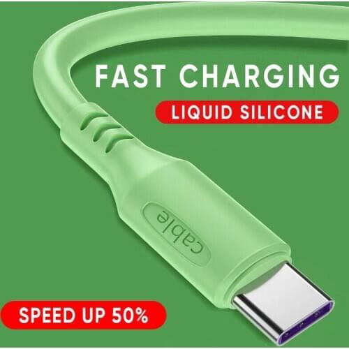 5A Liquid Silicon USB Type C Charge Cable For Samsung HuaWei XiaoMi Android Fast Charging Micro USB Cable Mobile Phone Cord Wire