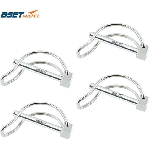 4X Stainless Steel 316 Quick Lock Release Trailer Towing Coupler Safety Pin Bicycle Stroller Cargo Stage leg Hitch Hook Clip