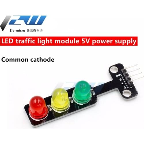 5 pcs/lot LED traffic light emitting module 5V traffic light emitting module electronic building block suitable for Raspberry Pi