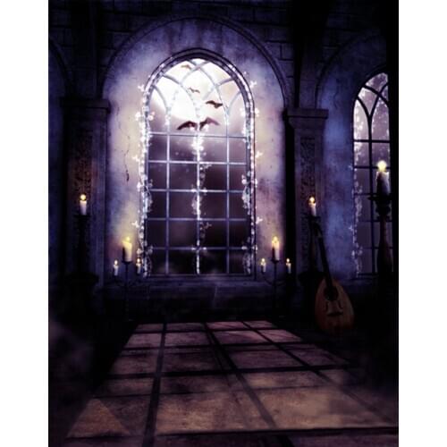 5x7ft Dark Room Bat Guitar Photography Backdrops Photo Props Studio Background