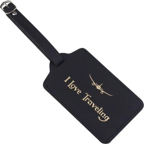 Luggage Tag PU Leather Case Name Luggage Bag Tags for Travel Bag Suitcase with Name ID Labels M68C