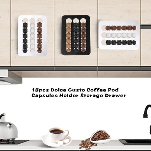 Dolce Gusto Coffee Pod Holder Display Stand Nespresso Coffee Capsule Storage Rack For 18pcs Dolce Gusto Capsule