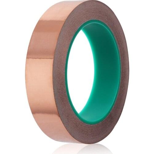 Copper Foil Tape Double Side Conductive Adhesive 1inch x 21.8 Yards for EMI Shielding Guitar Stained Glass Crafts Paper Circuits