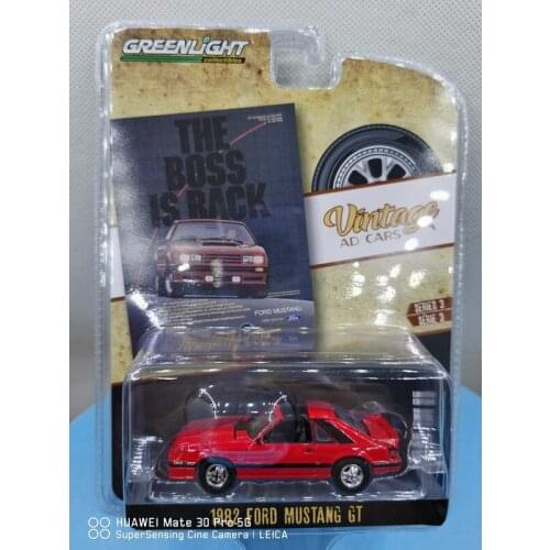 GREENLIGHT 1:64 Vintage AD cars 1982 FORD MUSTANG GT Limited collection metal die-casting car models