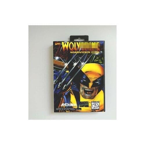 Wolverined Adamantium Rage - USA Cover With Retail Box 16 Bit MD Game Card for Sega Megadrive Genesis Video Game Console