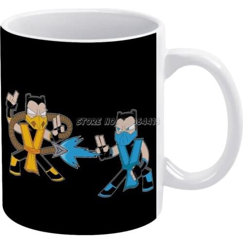 Mortal Enemies Coffee Mugs High Fashion Luxury Pattern Ceramic Mug Custom Cup Mugs Coffee Cups Ceramic Scorpion Subzero Mortal D