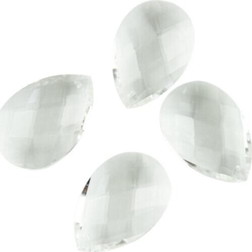 38mm 10pcs/Lot Crystal Prism Pendant Transparent Color Suncatcher Glass Chandelier Parts For Home Accessories Decoration