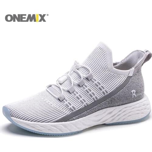 ONEMIX Running Shoes For Men Gypsophila Sneakers Energy Drop Jacquard Vamp Outsole Sneakers Training shoes кроссовки мужские