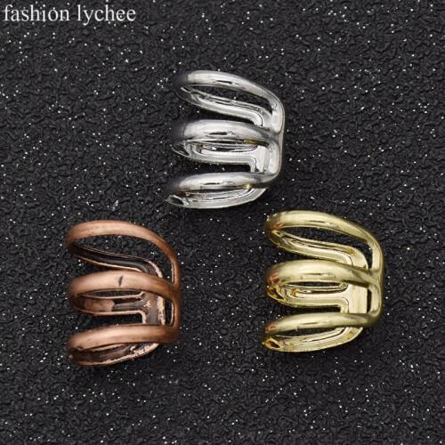 Fashion lychee 5pcs Dreadlock Beads U Shaped Adjustable Dread Hair Braid Dread Cuff Tube Clip Hair Accessories