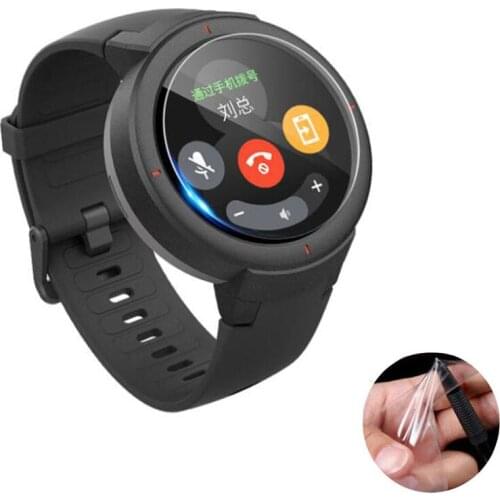 3pcs Soft Clear Protective Film Guard For Xiaomi Huami AMAZFIT 3 Verge Lite Smart Watch Verge3 Screen Protector Cover(Not Glass)