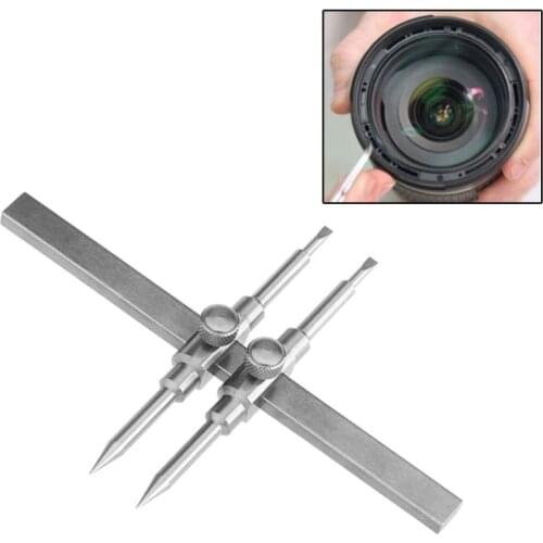 1Set Professional Dual Tip Stainless Steel Lens Spanner Wrench Opening Repair Disassemble Tool Kit 10-130MM for DSLR Kit