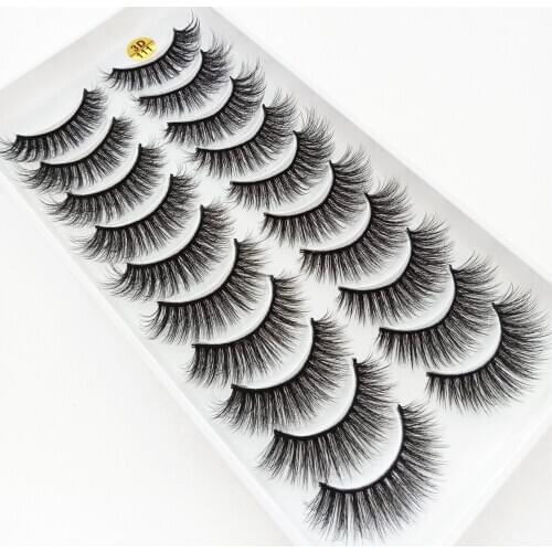 HBZGTLAD 10pairs 3D Mink Lashes Natural Long False Eyelashes Dramatic Volume Fake Lashes Makeup Eyelash Extension Silk Eyelashes