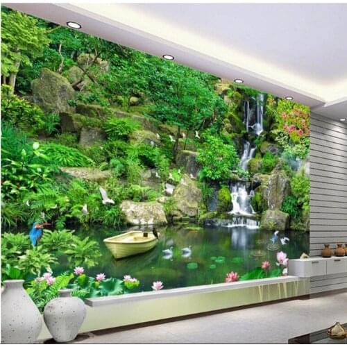 Wellyu Custom large - scale murals to ensure high - definition green fresh 3D TV background wall wallpaper papel de parede