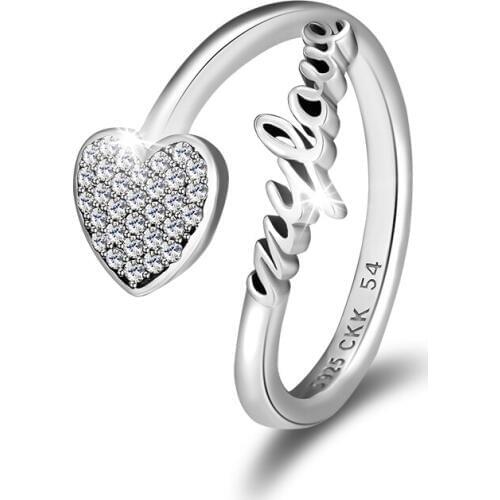 Signature of My love Rings For Women Men Anel Feminino 100% 925 Jewelry Sterling Silver Anillos Wedding