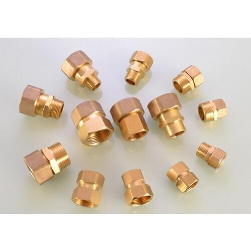 Movable joint 1/2" 3/4" BSP Female Male Hex Nipple Fitting Quick Adapter Brass Pipe Fitting Water Gas Oil DN15/20 Home Garden