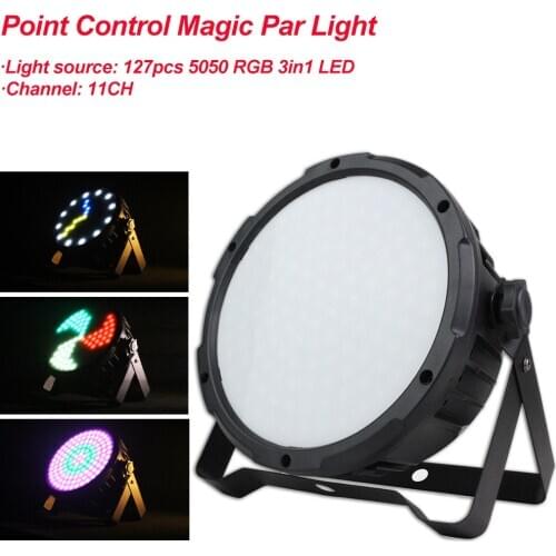 Professional LED Stage Lights 127Pcs RGB 3in1 Point Control Magic Par Light DMX512 Master-Slave Led Flat For DJ Disco Party KTV
