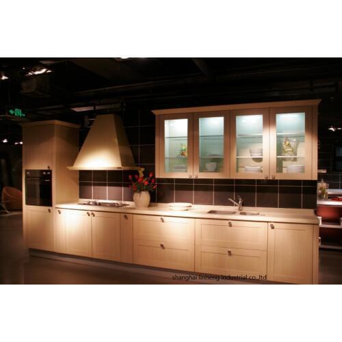 PVC/vinyl kitchen cabinet(LH-PV014)